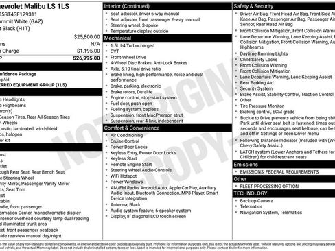 New 2025 Chevrolet Malibu LS image 3