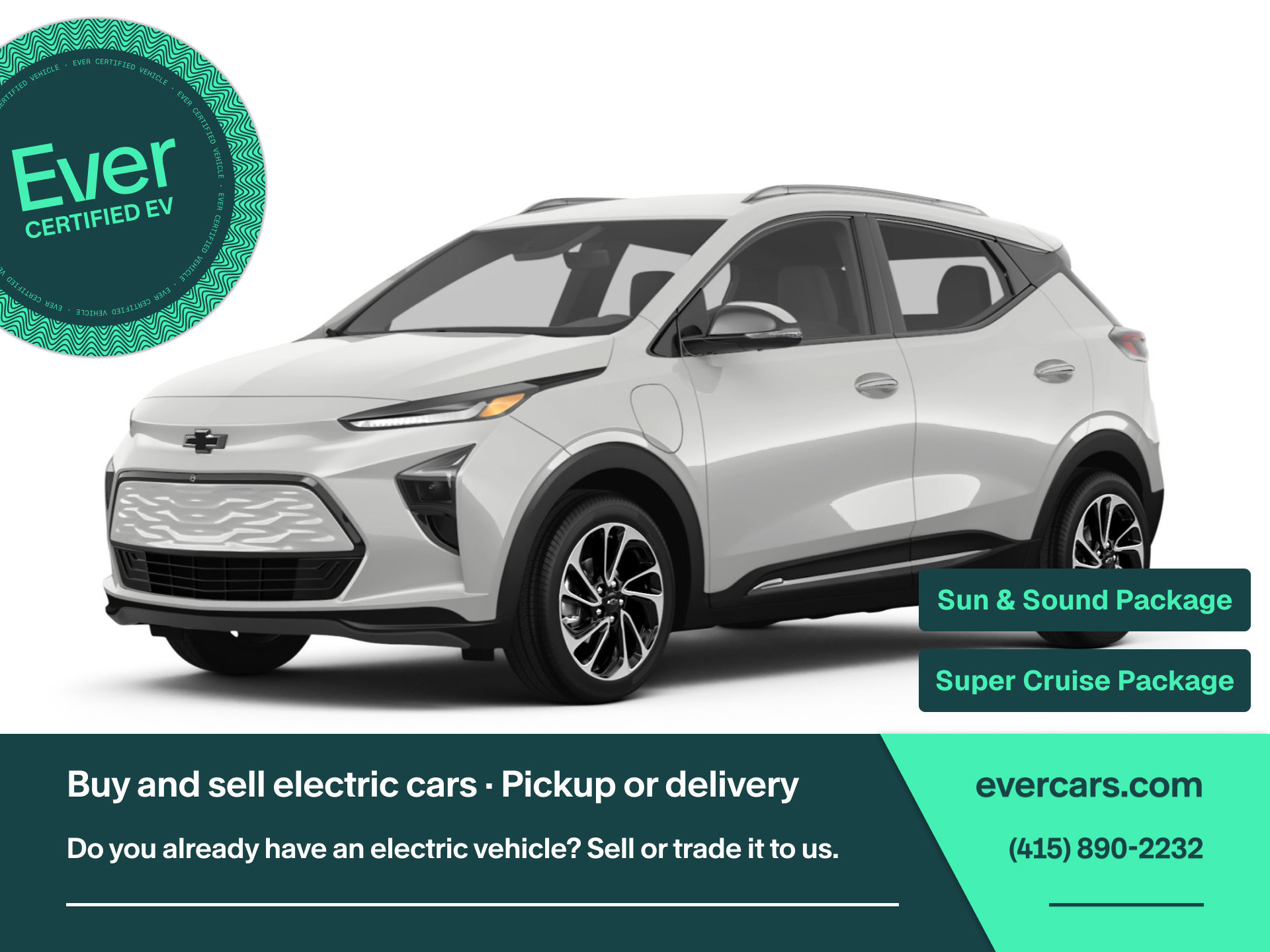 Used 2023 Chevrolet Bolt EUV Premier w/ Sun & Sound Package FWD image 1
