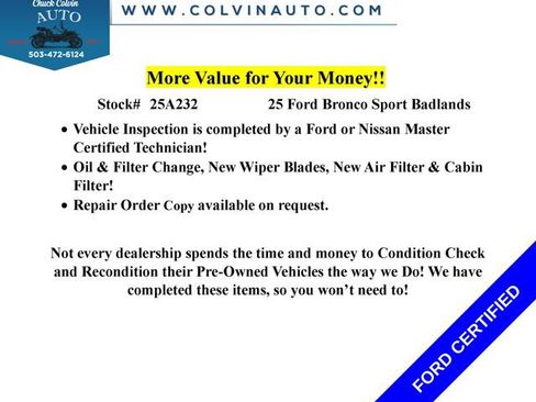 Certified 2025 Ford Bronco Sport Badlands image 2