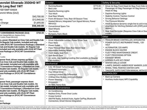 Used 2021 Chevrolet Silverado 3500 W/T w/ WT Fleet Convenience Package image 26