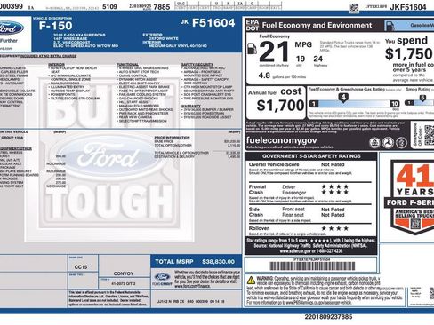 Used 2018 Ford F150 XL w/ Trailer Tow Package w/101A image 10