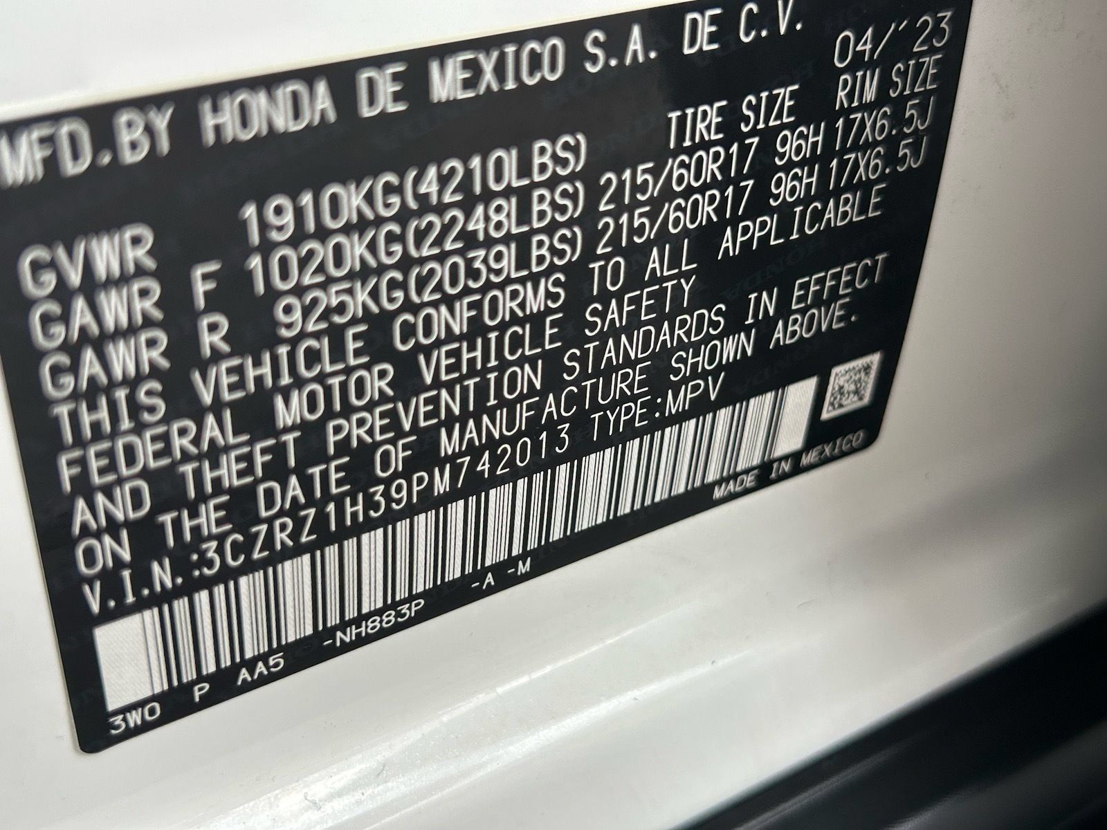 Certified 2023 Honda HR-V LX image 31