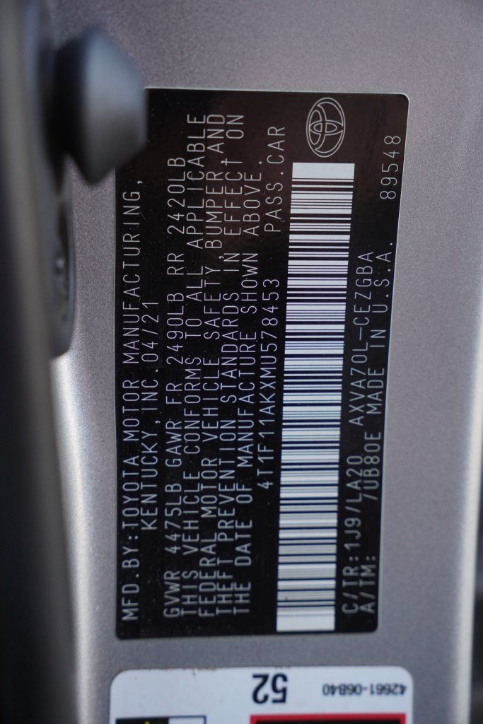 Used 2021 Toyota Camry XLE w/ Carpet Mat Package (TMS) FWD image 40