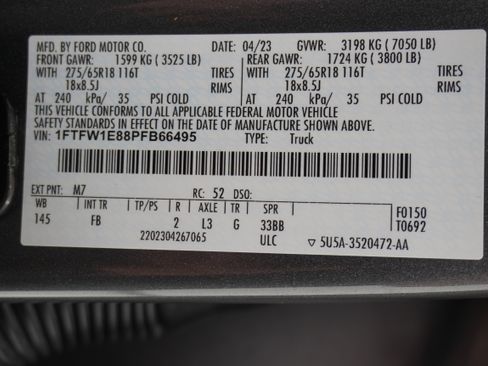 Used 2023 Ford F150 XLT w/ Equipment Group 302A High AWD/4WD image 32