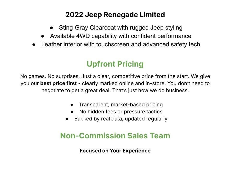 Used 2022 Jeep Renegade Limited AWD/4WD image 3
