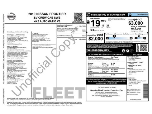 Used 2019 Nissan Frontier SV image 17