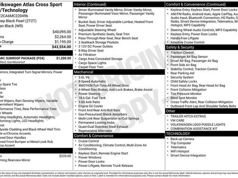 Used 2021 Volkswagen Atlas Cross Sport SE w/ Panoramic Sunroof Package AWD/4WD image 31