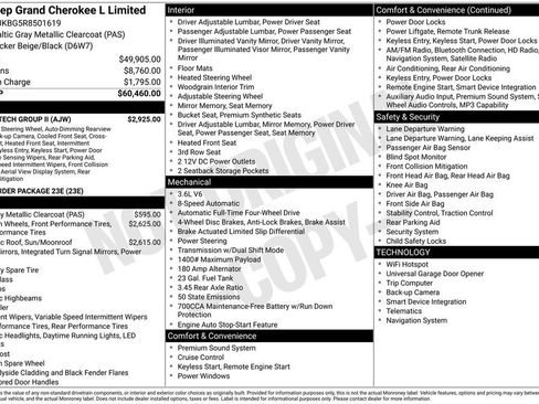 Used 2024 Jeep Grand Cherokee L Limited w/ Luxury Tech Group II AWD/4WD image 43