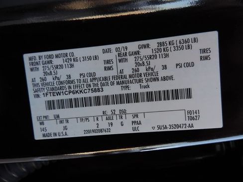 Used 2019 Ford F150 XL w/ Equipment Group 101A Mid RWD image 12