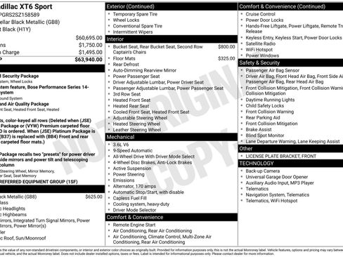 New 2025 Cadillac XT6 Sport image 42