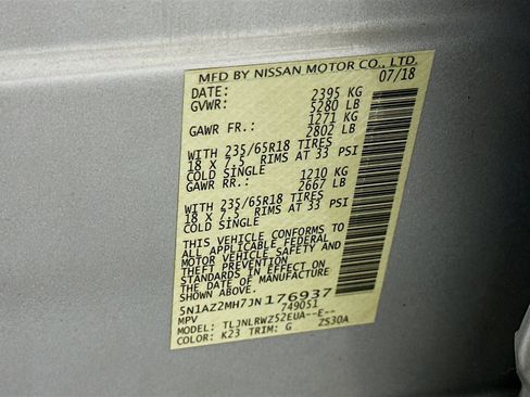 Used 2018 Nissan Murano SL w/ Moonroof Package image 12