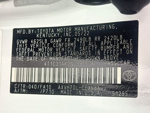 Used 2022 Toyota Camry LE FWD image 12