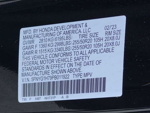 Certified 2023 Honda Pilot Touring image 48