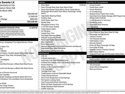 Used 2016 Kia Sorento LX w/ LX Convenience Package image 12