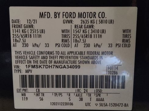 Used 2022 Ford Explorer XLT w/ Equipment Group 202A RWD image 33
