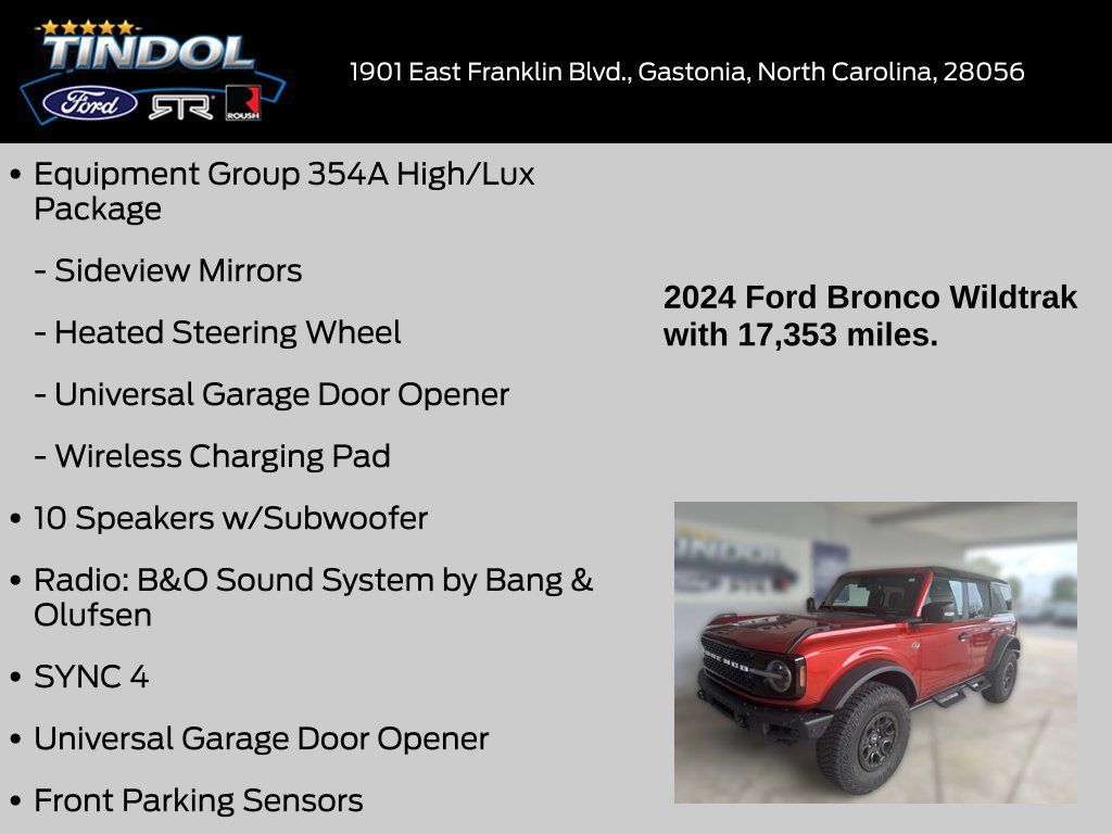 Used 2024 Ford Bronco Wildtrak AWD/4WD image 14
