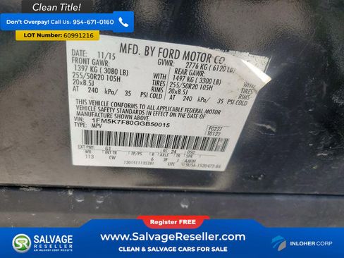 Used 2016 Ford Explorer Limited w/ Equipment Group 301A FWD image 17