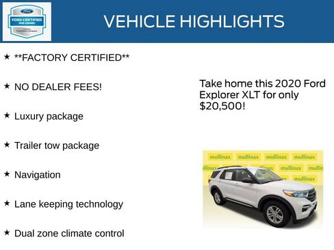 Used 2020 Ford Explorer XLT w/ Equipment Group 202A AWD/4WD image 12