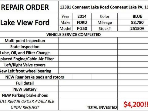 Used 2014 Ford F250 XLT w/ FX4 Off-Road Package image 7