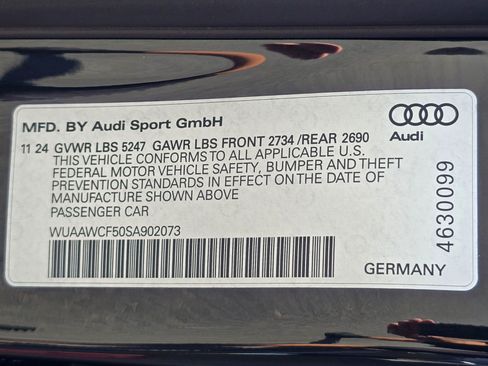 Certified 2025 Audi RS 5 Sportback AWD/4WD image 30