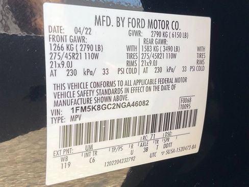 Used 2022 Ford Explorer ST w/ Equipment Group 401A AWD/4WD image 53
