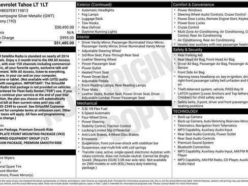Used 2014 Chevrolet Tahoe LT AWD/4WD image 19