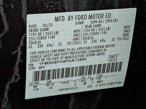 Certified 2023 Ford Explorer Limited w/ Limited Technology Package AWD/4WD image 28