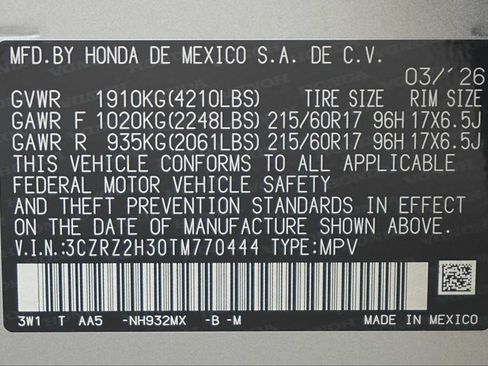 New 2026 Honda HR-V LX image 21