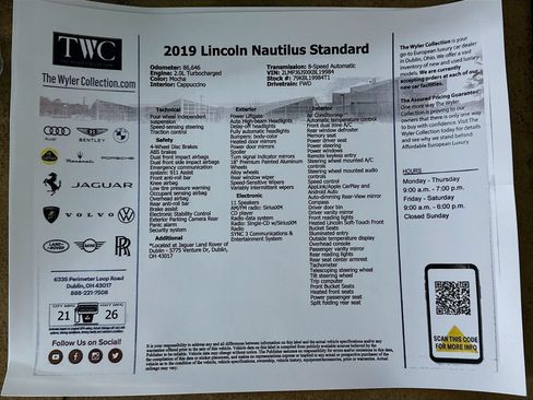 Used 2019 Lincoln Nautilus FWD image 45