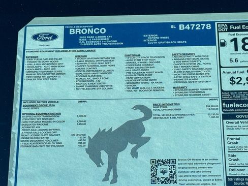 New 2025 Ford Bronco 4-Door w/ Sasquatch Package image 18