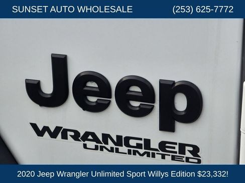 Used 2020 Jeep Wrangler Unlimited Sport AWD/4WD image 33
