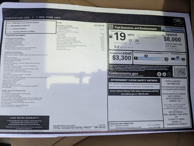 New 2026 Land Rover Discovery Limited Edition AWD/4WD image 19