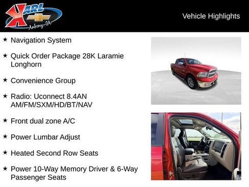 Used 2015 RAM 1500 Laramie Longhorn w/ Convenience Group AWD/4WD image 2