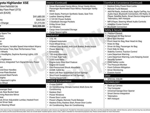 Used 2021 Toyota Highlander XSE image 2