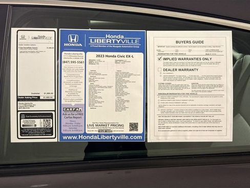Certified 2023 Honda Civic EX-L image 52