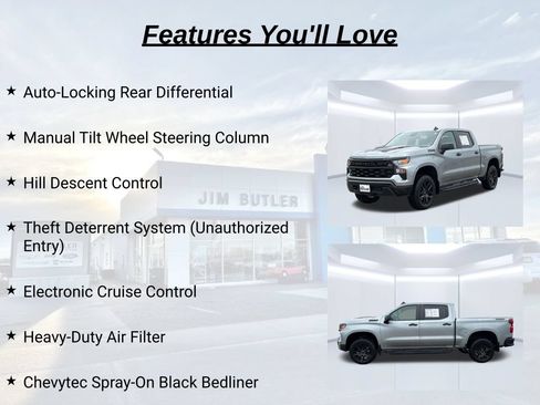 Used 2025 Chevrolet Silverado 1500 Custom Trail Boss w/ Dark Appearance Package AWD/4WD image 42
