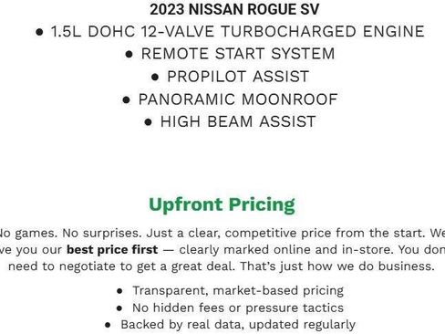 Used 2023 Nissan Rogue SV w/ SV Premium B Package AWD/4WD image 2