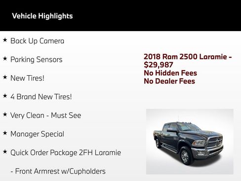 Used 2018 RAM 2500 Laramie w/ Off Road Package AWD/4WD image 4