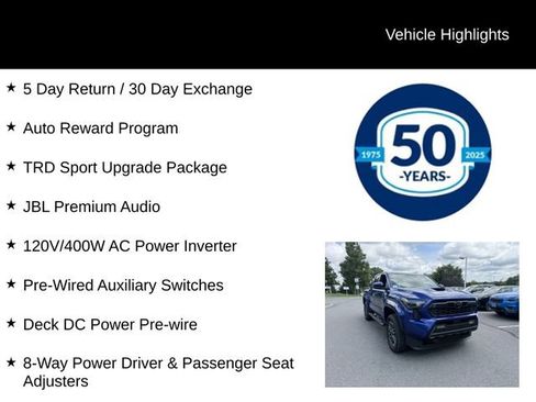 Used 2024 Toyota Tacoma TRD Sport w/ TRD Sport Upgrade Package AWD/4WD image 5