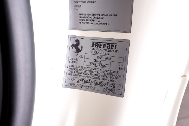 Certified 2018 Ferrari 488 Spider RWD image 68