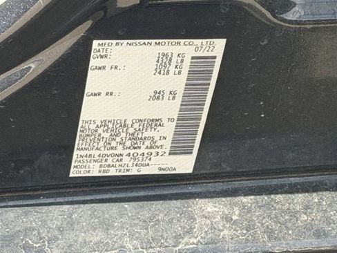 Used 2022 Nissan Altima 2.5 SV FWD image 10