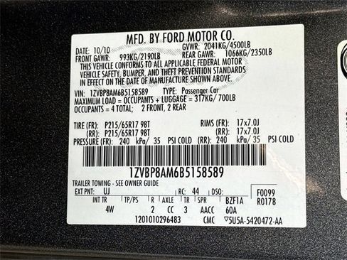 Used 2011 Ford Mustang Premium w/ 201A Rapid Spec Order Code image 27