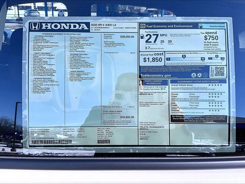 New 2026 Honda HR-V LX image 22