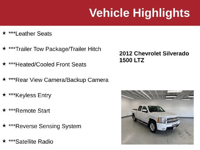 Used 2012 Chevrolet Silverado 1500 LTZ w/ LTZ Plus Package AWD/4WD image 10