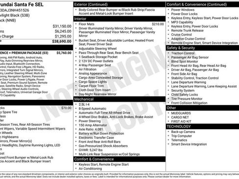 Used 2022 Hyundai Santa Fe SEL w/ Convenience + Premium Package image 3