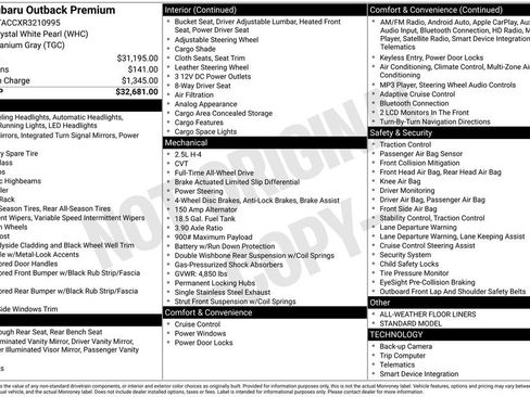 Used 2024 Subaru Outback Premium image 10