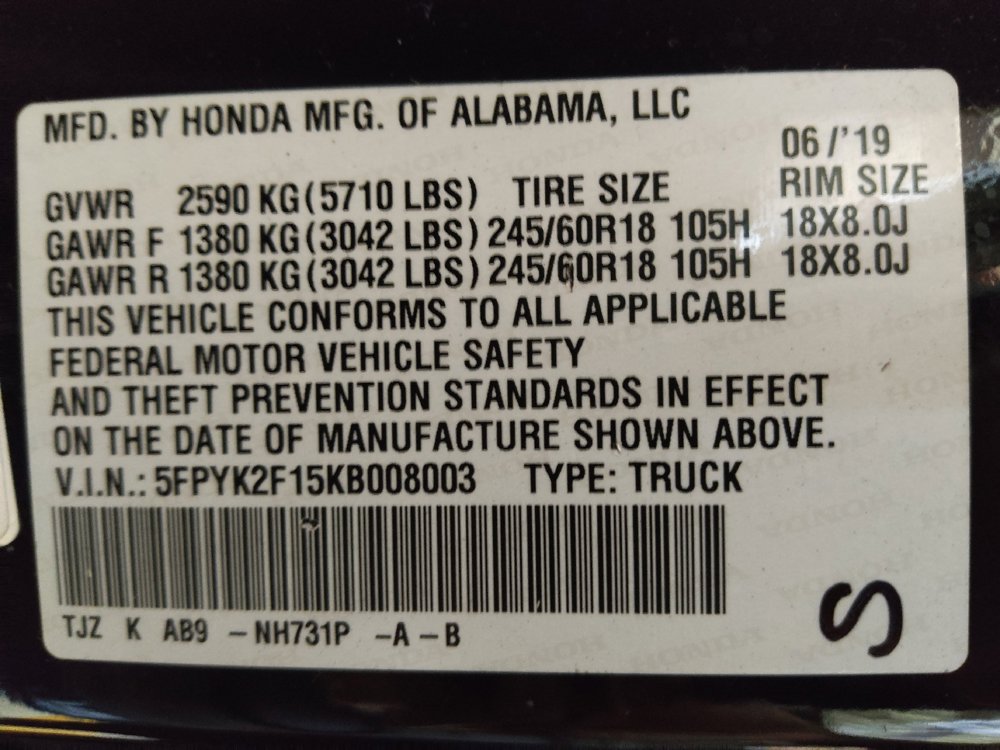 Used 2019 Honda Ridgeline Sport image 33