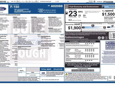 Used 2023 Ford F150 Lariat w/ Equipment Group 502A High AWD/4WD image 6