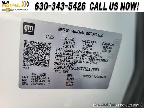 New 2026 Chevrolet Tahoe RST w/ Comfort Package image 21