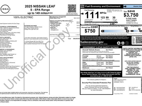 Used 2025 Nissan Leaf S FWD image 2